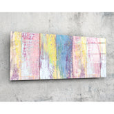 Painted Wood Glass Wall Art (36"x14").